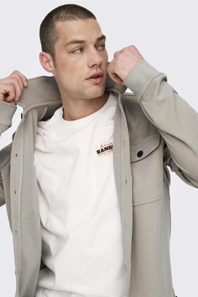 ONSNEWKODYL OVERSHIRT SWEAT NOOS 22021279 Vintage Khaki Pattern